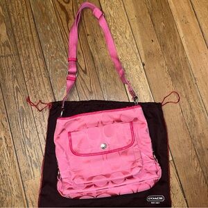 Y2K Coach Kyra Daisy Hot Pink Signature Crossbody Bag